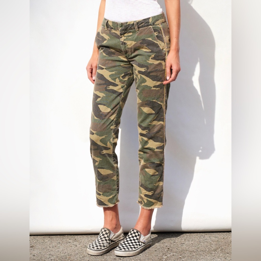 SUNDRY | Rainbow-Stripe Camo Straight-Leg Pants | Size 25 | Like New!